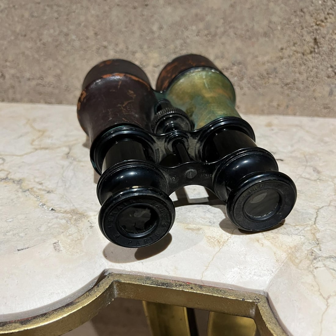 Leather & Brass French Opera Binoculars Lemaire Fabt Paris - 9