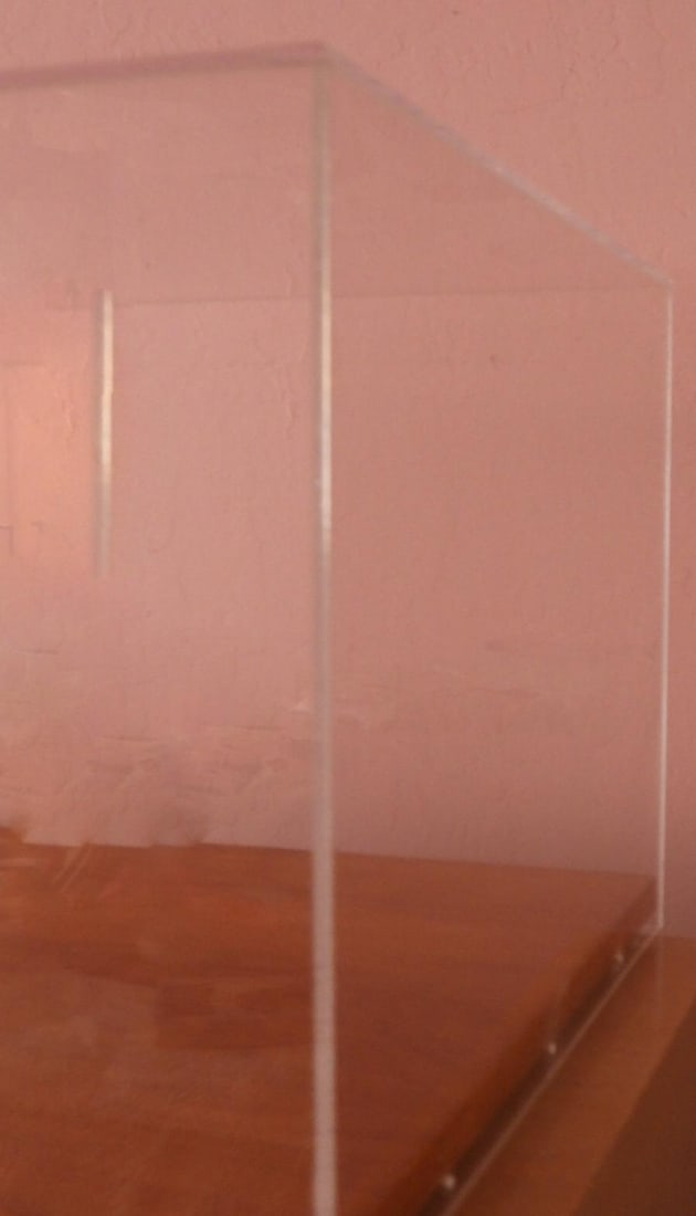 Vintage Plexiglass and Wood Base Display Case 32 Inches X 18 Inches - 10
