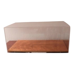 Vintage Plexiglass and Wood Base Display Case 32 Inches X 18 Inches