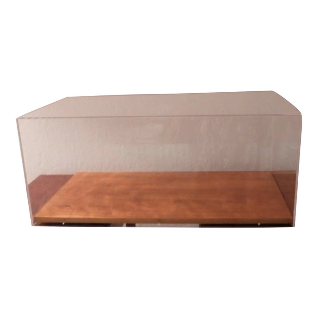 Vintage Plexiglass and Wood Base Display Case 32 Inches X 18 Inches: This marvelous vintage 1970s plexiglass and wood base display case is perfect for your significant collectibles. It was originally a custom made case purchased in the 1970s to house the Boehm merganse