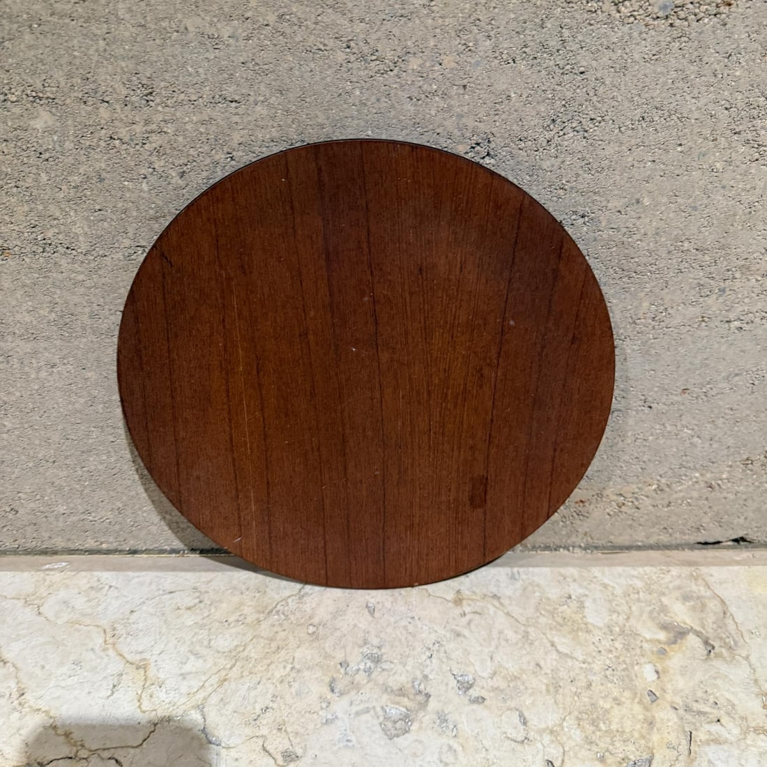 1970s Modernist Teak Wood on Black Serving Platter - 5