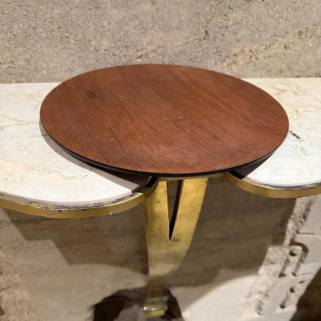 1970s Modernist Teak Wood on Black Serving Platter - 6