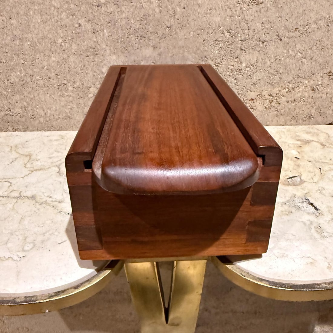 1960s Studio Art Walnut Wood Box Slide Open - 3