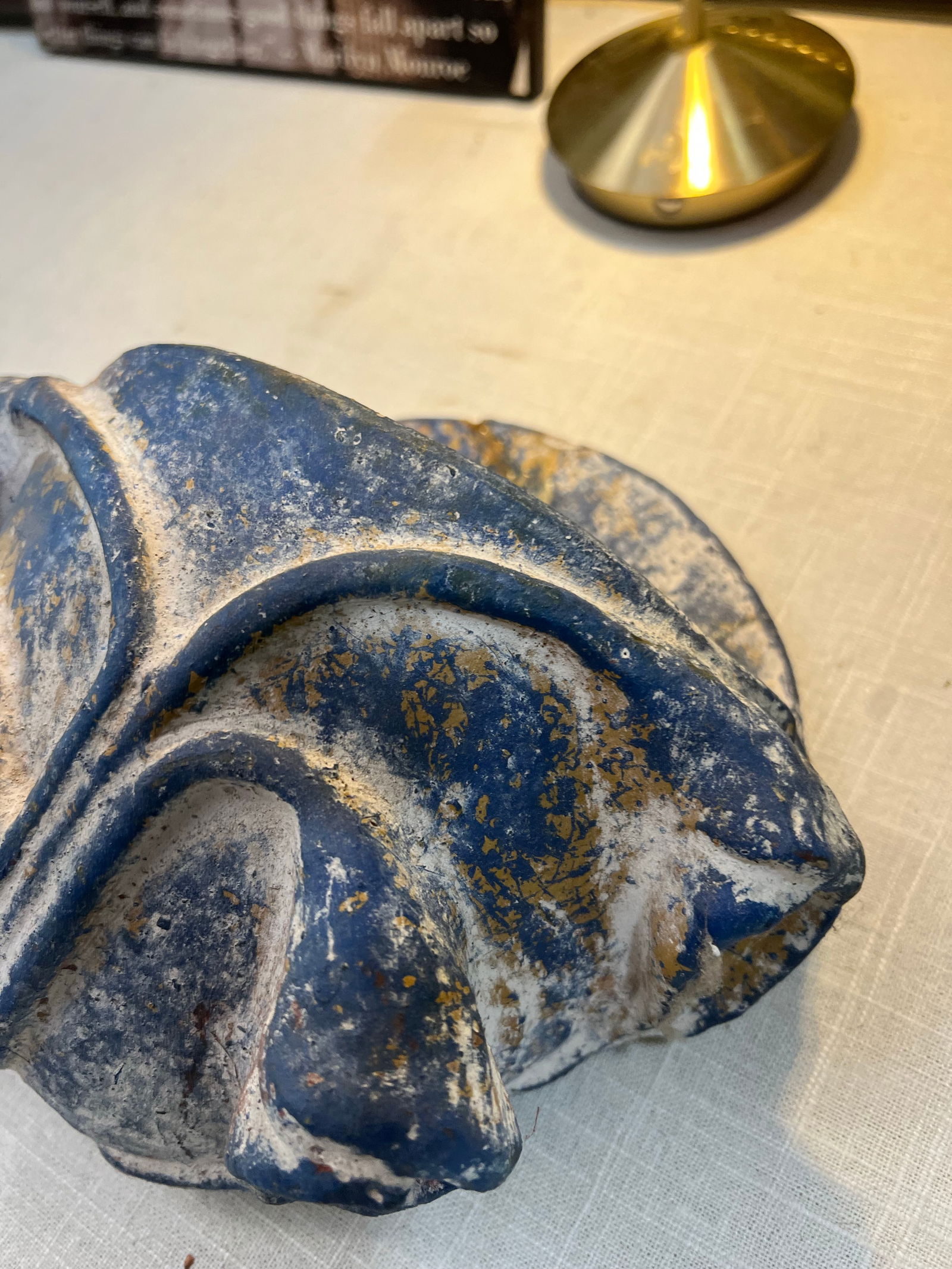 1980s Blue Stone Wall Planters - Set of 2 - 6