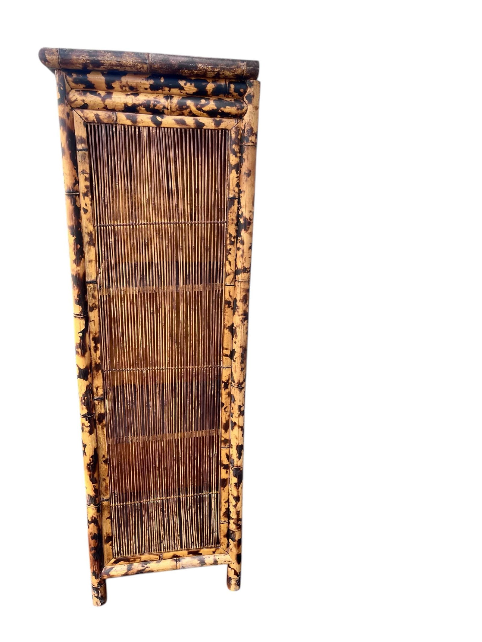 1960s Glazed Bamboo Handmade Cabinet / Bar - 12