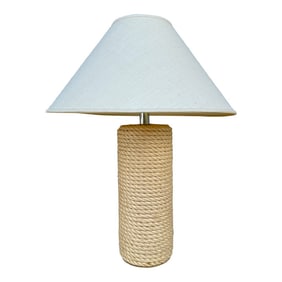 Coastal Style Large Rope Wrapped Table Lamp From 80's