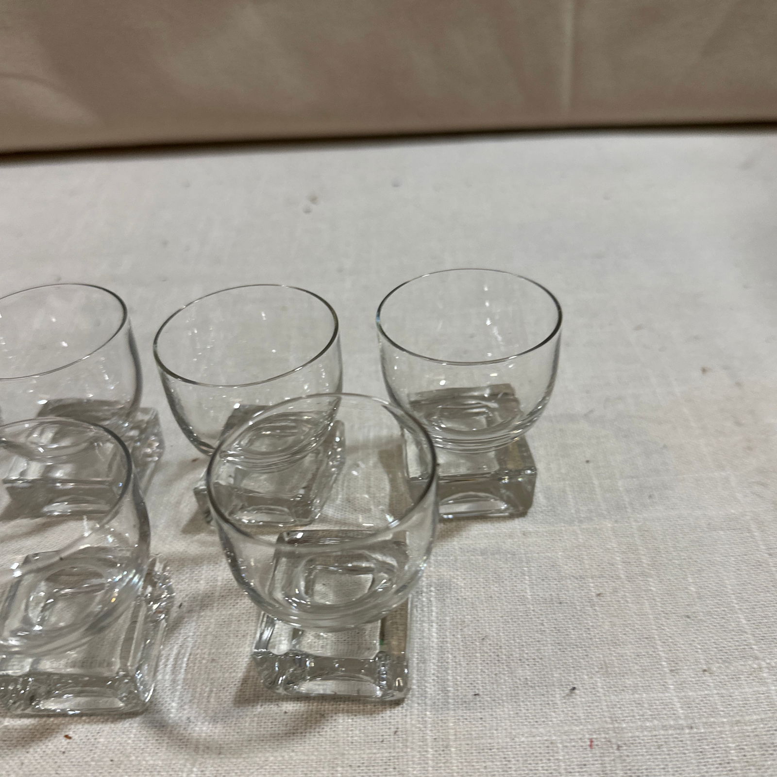 1970s Collection of Geometric Shot Glasses- Set of 7 - 4