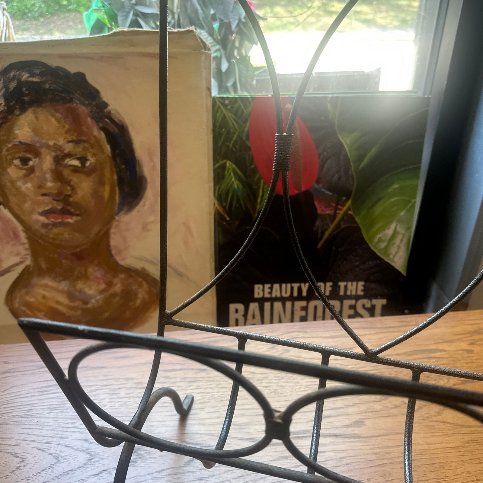 1970s Black Metal Standing Magazine Rack - 5