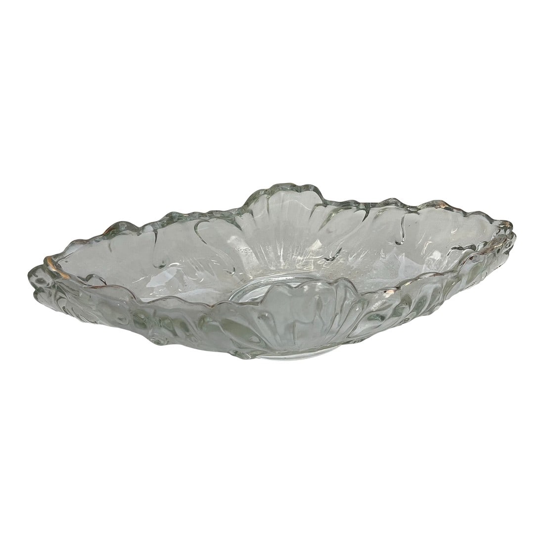 1970s Detailed Glass Oblong Catchall/Vase: Up for consideration is a beautiful glass detailed oblong catchall/vase. This would look lovely in your home and it is a great find for the interior design enthusiast. Please check out my other