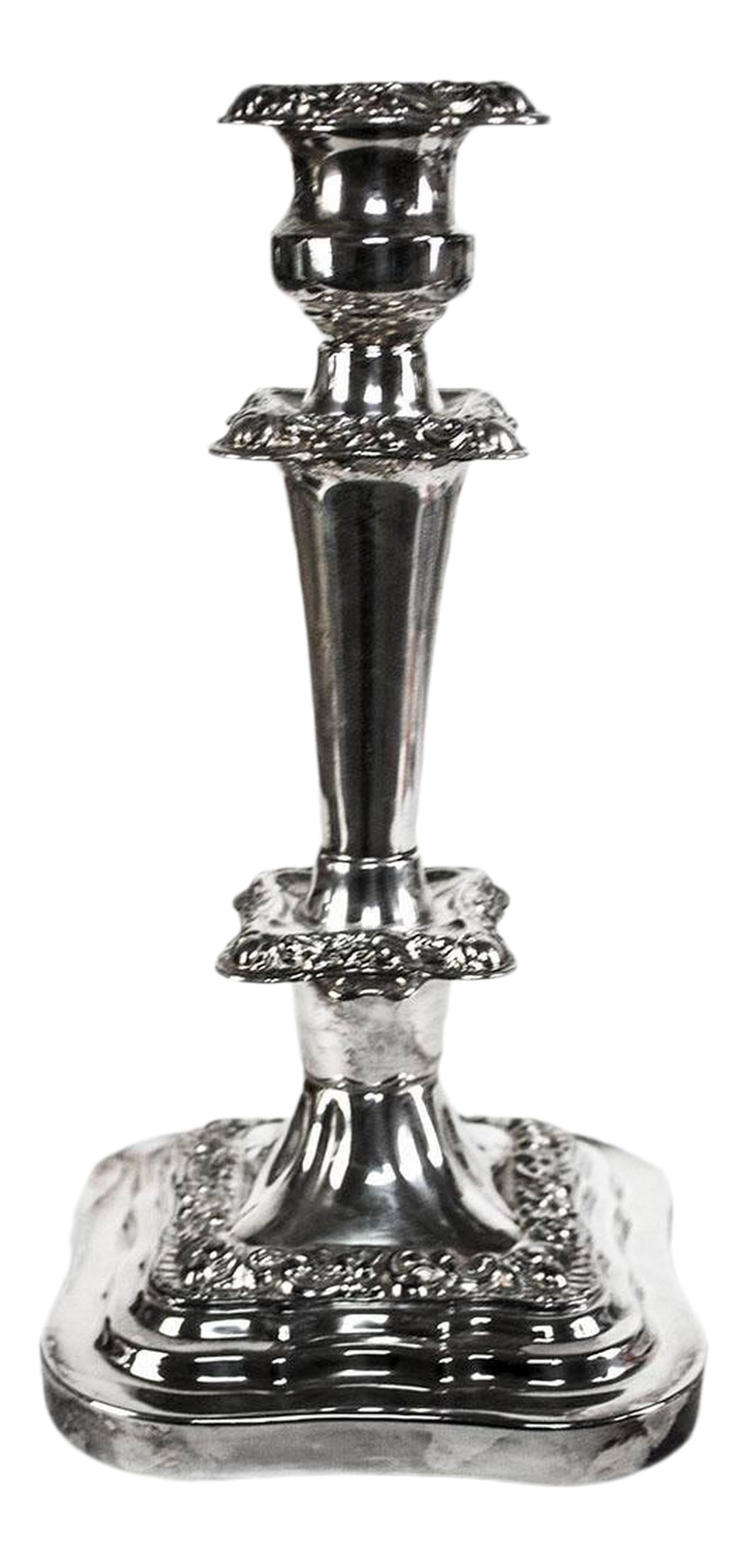 Vintage Silver Plate Candle Holder Marked Birmingham (1 of 5)