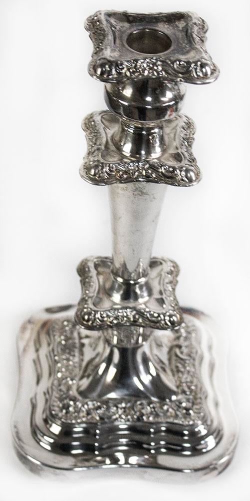 Vintage Silver Plate Candle Holder Marked Birmingham - 2