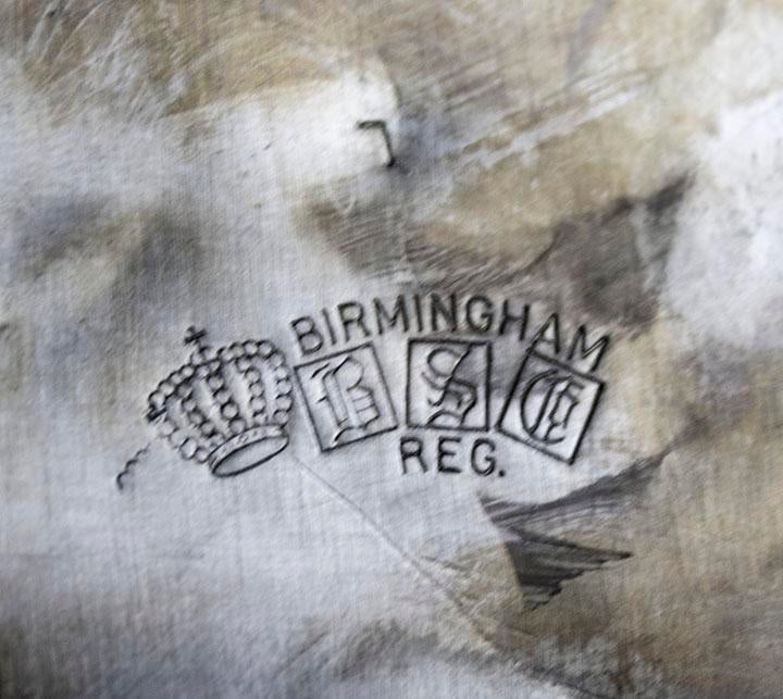 Vintage Silver Plate Candle Holder Marked Birmingham - 4