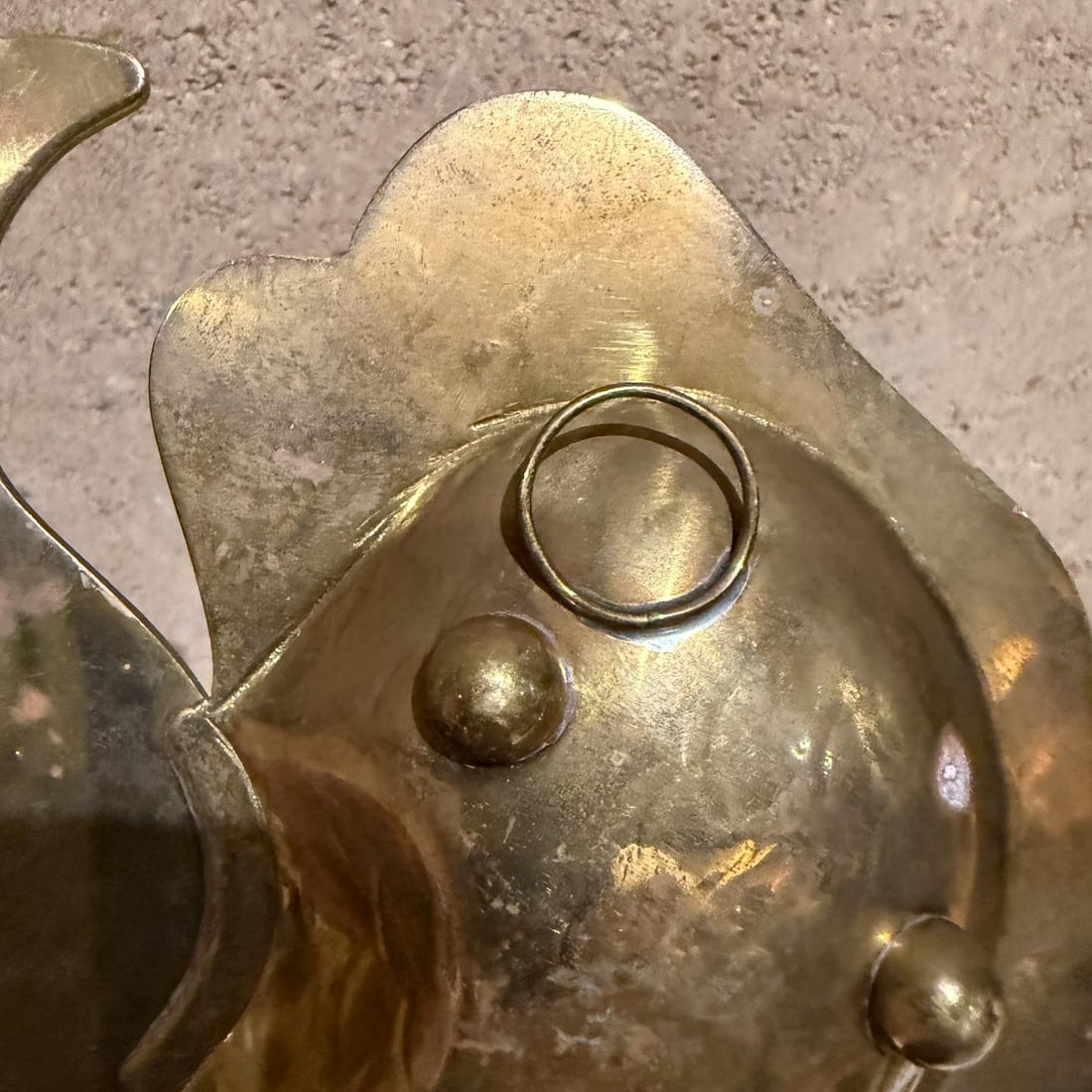 1990s Style of Los Castillo Mixed Metal Stone Fish Dish - 2