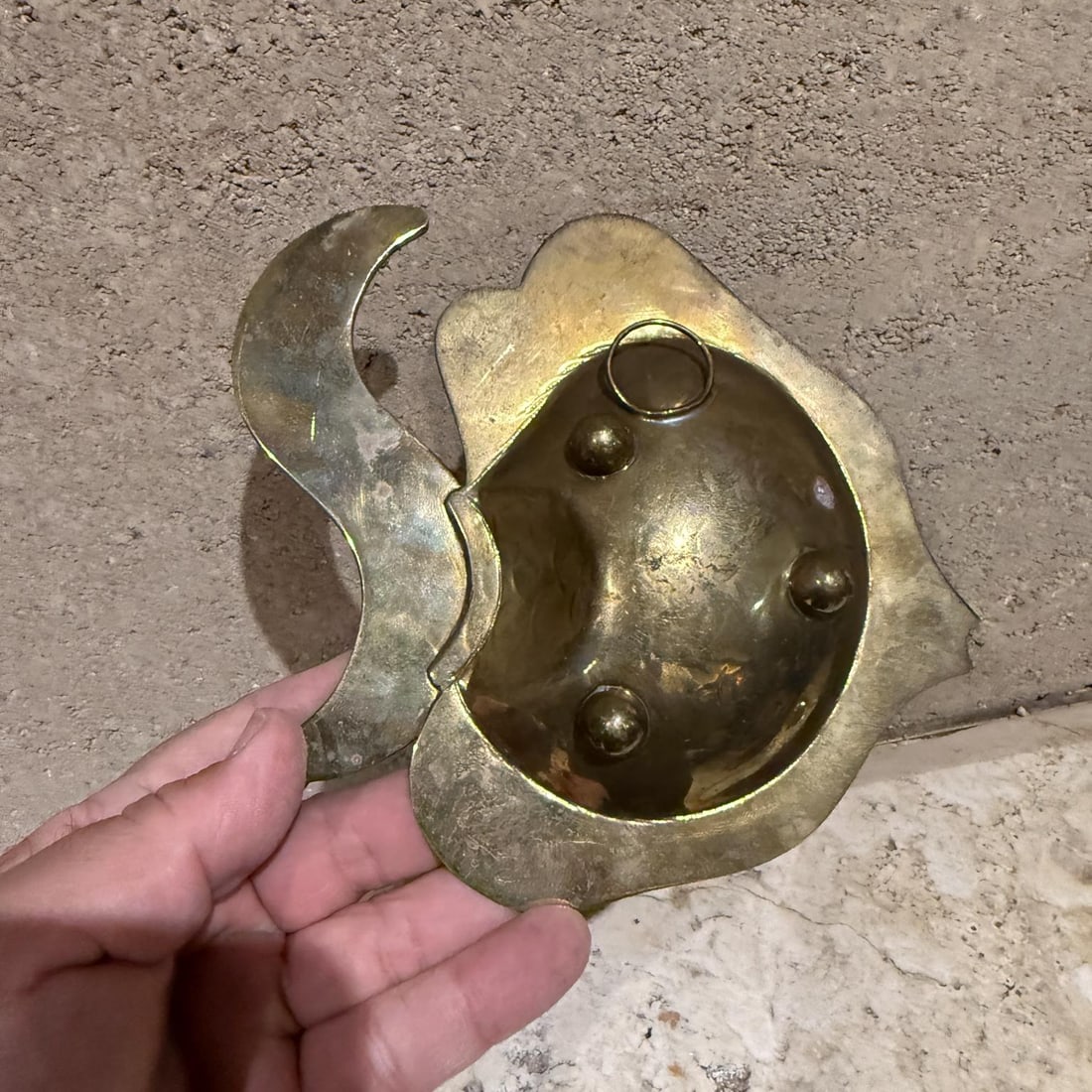 1990s Style of Los Castillo Mixed Metal Stone Fish Dish - 8