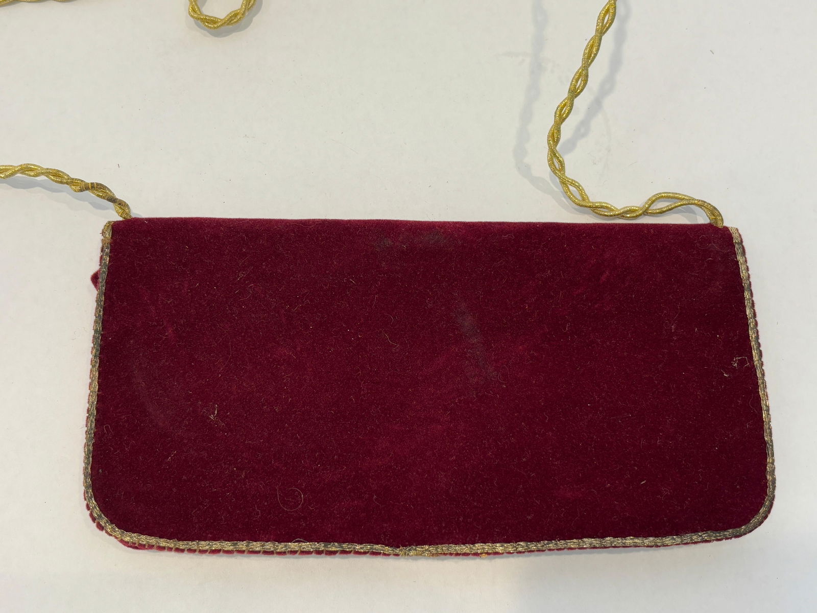 Red Velvet Embroidered 1960s Clutch Fez Morocco - 4