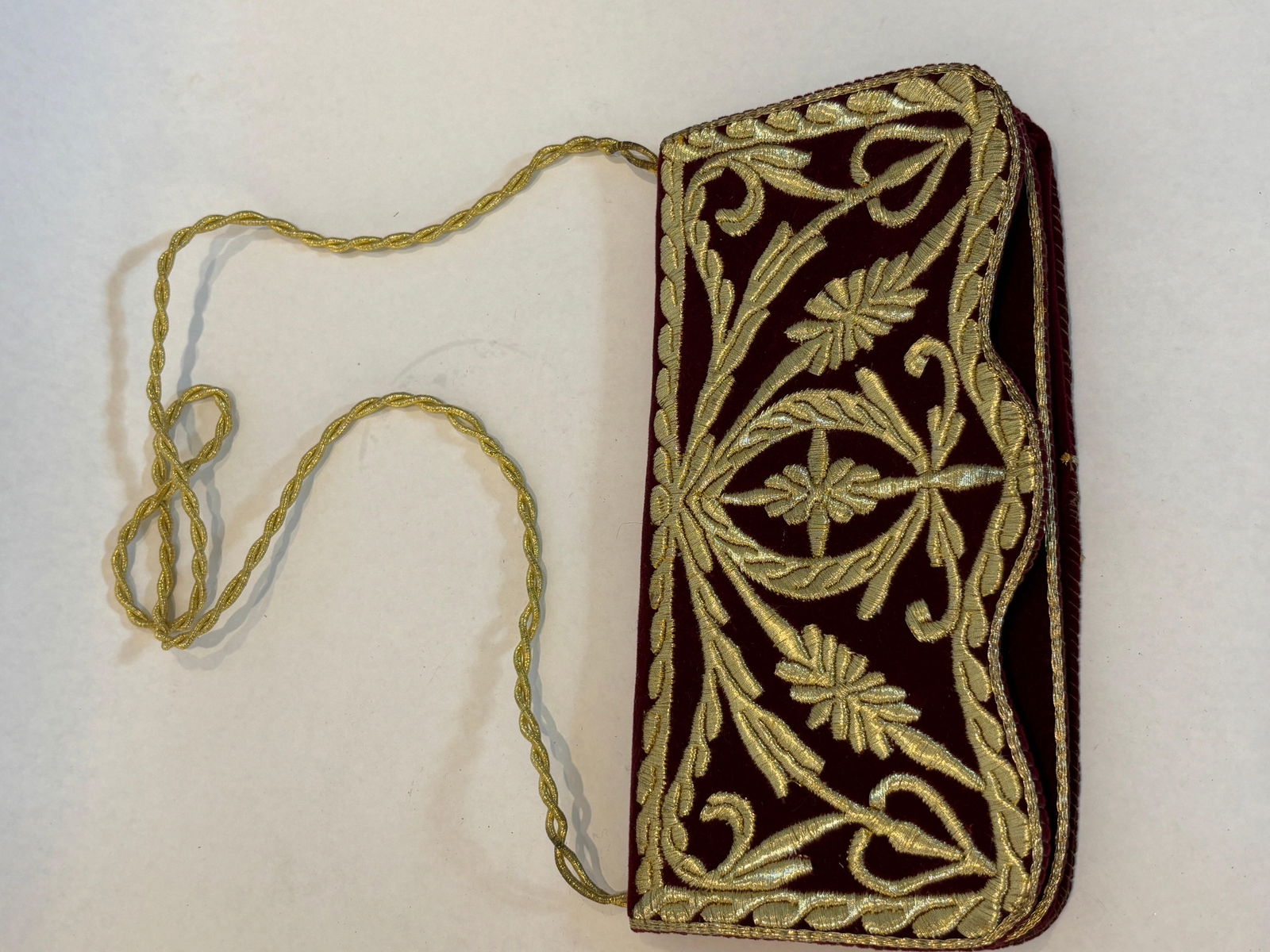 Embroidered Black Velvet Moroccan clutch Vintage 1960s - 10