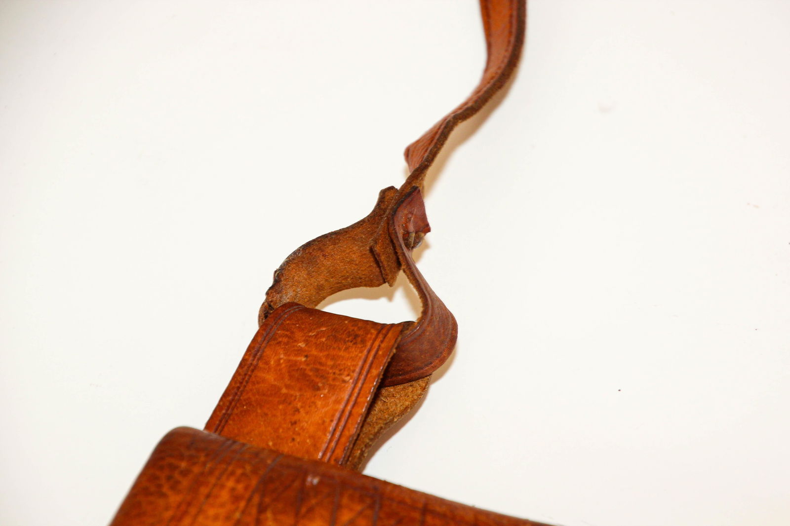 Antique African Tuareg Moroccan Shoulder Leather Bag 1960's Collectible - 9