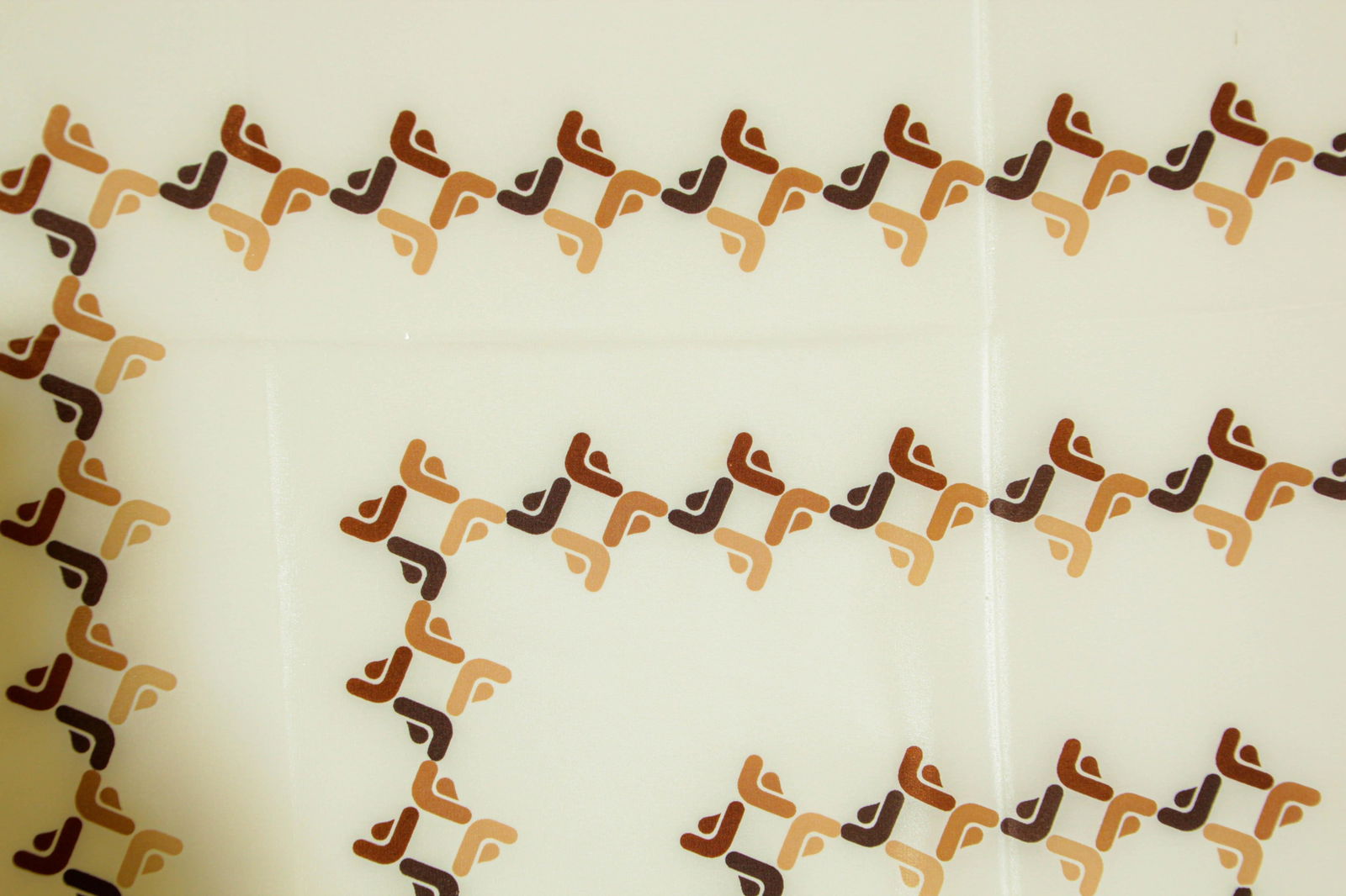 Franzi Silk Scarf Brown and White 1970s - 6