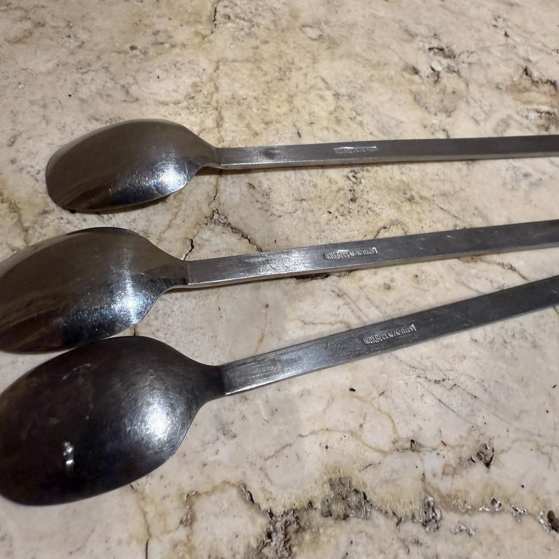 Vintage Italian Long Handled Iced Tea Spoons Set 3 - 4