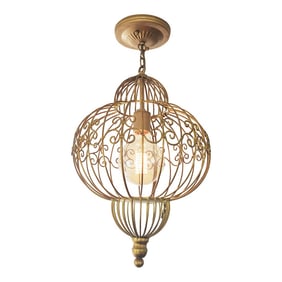 Vintage Bird Cage Light Fixture Ceiling Pendant
