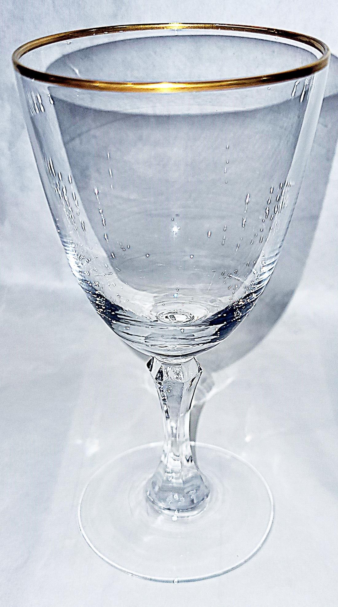 1970s Lenox Stem Wine Glasses Mansfield Gold, Assmebled Set of 10 - 10