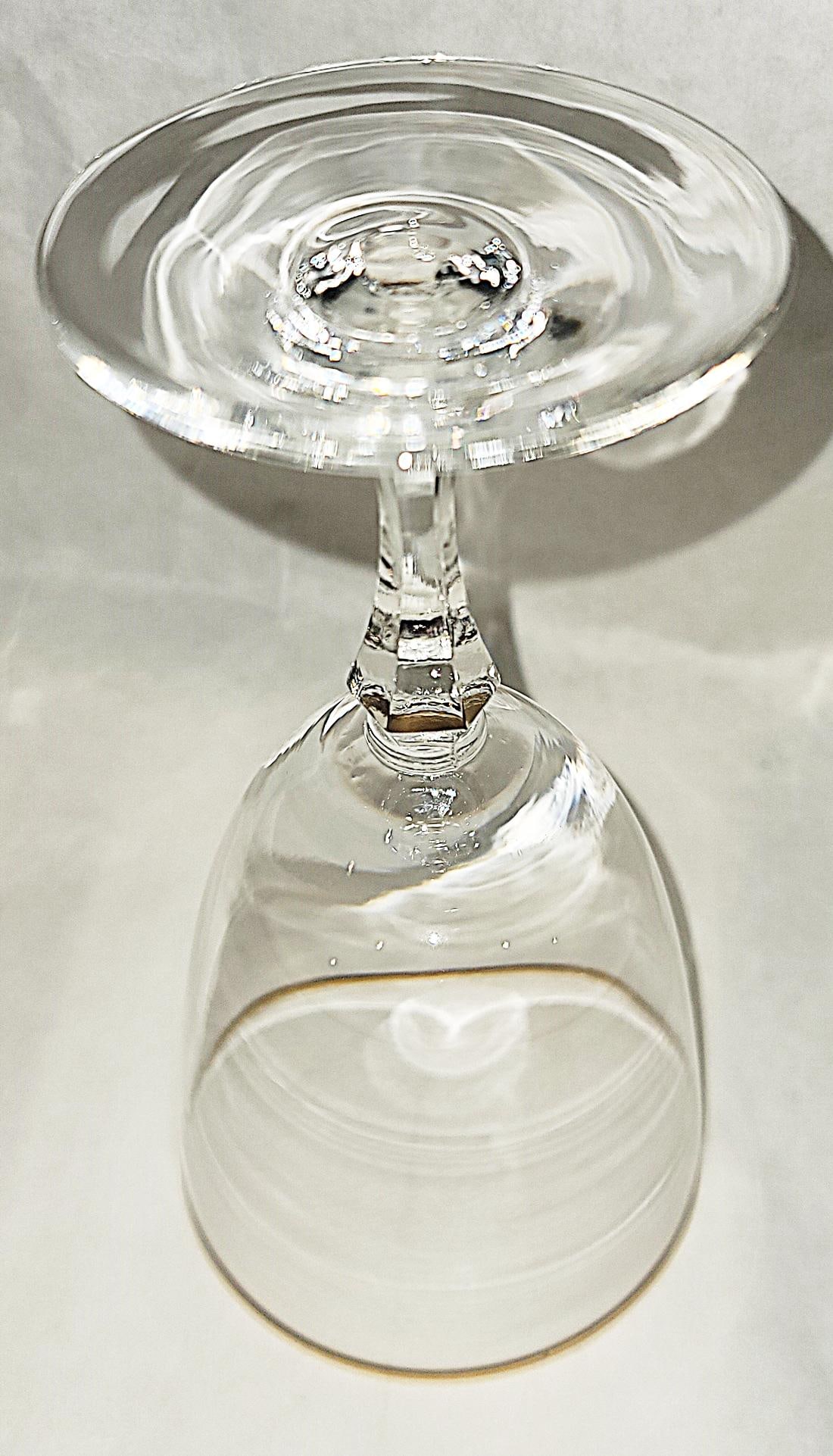 1970s Lenox Stem Wine Glasses Mansfield Gold, Assmebled Set of 10 - 12