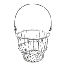Antique Metal Wire Egg Gathering Basket