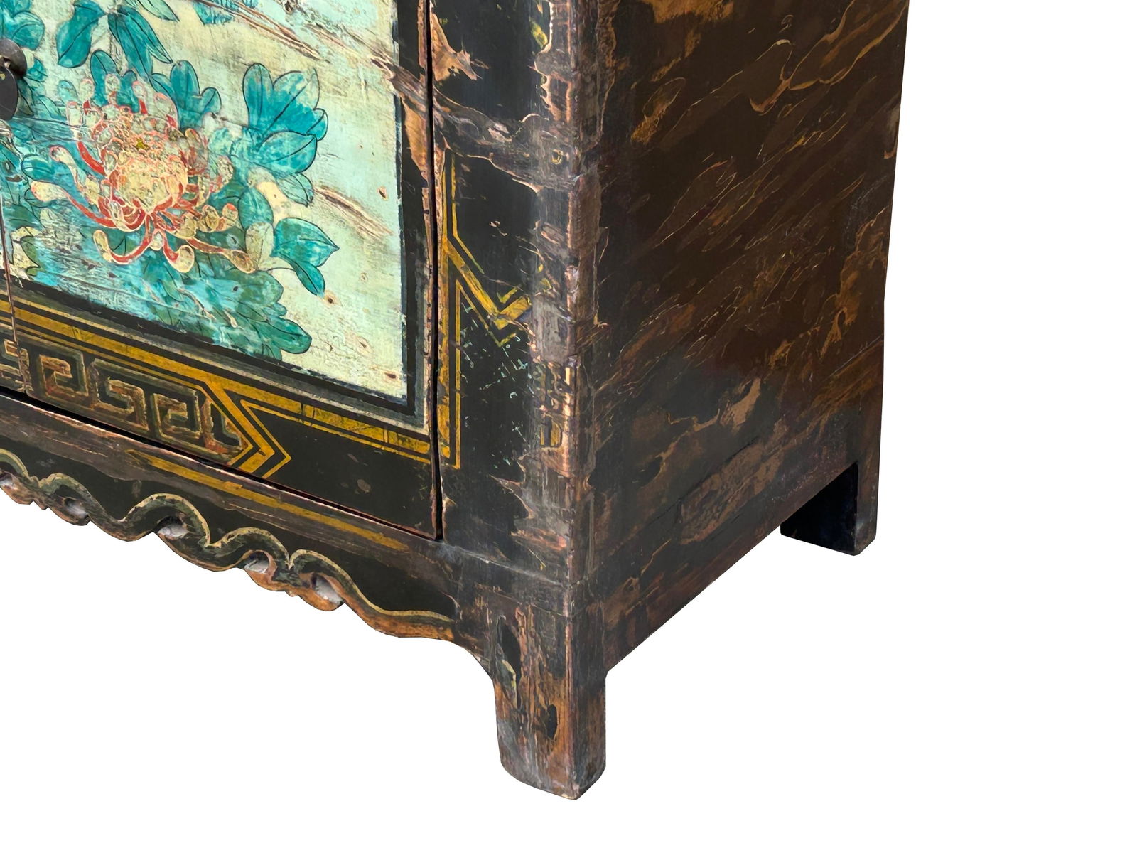 Vintage Chinese Light Blue Flower Birds Credenza Sideboard Table Cabinet - 8