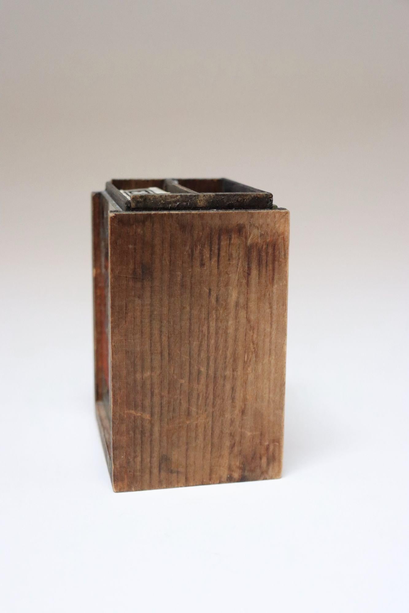 Vintage Polish Folk Art Hand-Painted Wooden Playing Card Holder by Irena Makowey - 6