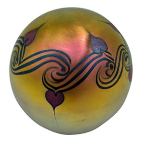 Mid 20th Century Robert Eickholt Signed Art Glass Paperweight