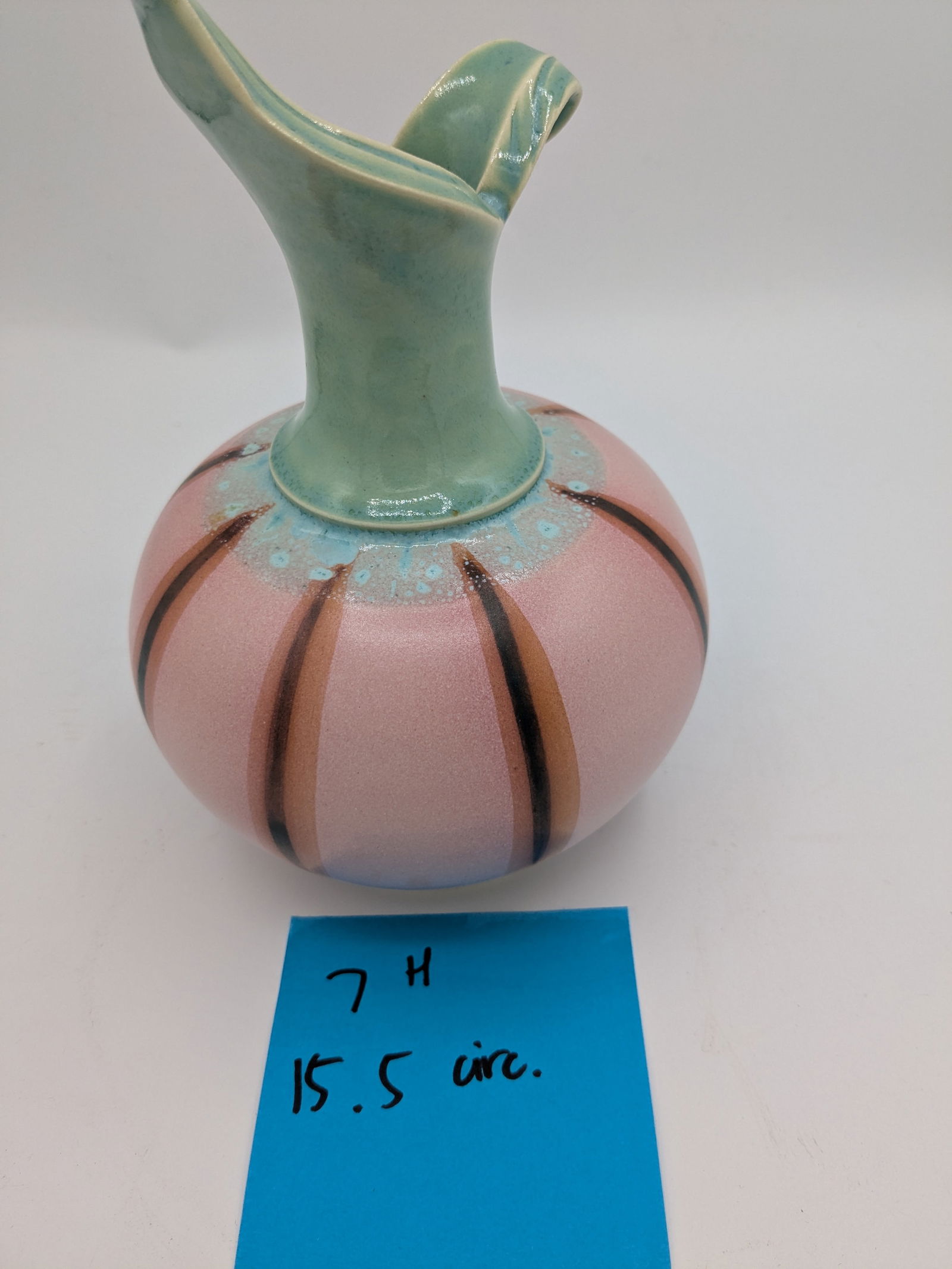 Late 20th Century Studio Pottery Organic Vase- Signed - 12