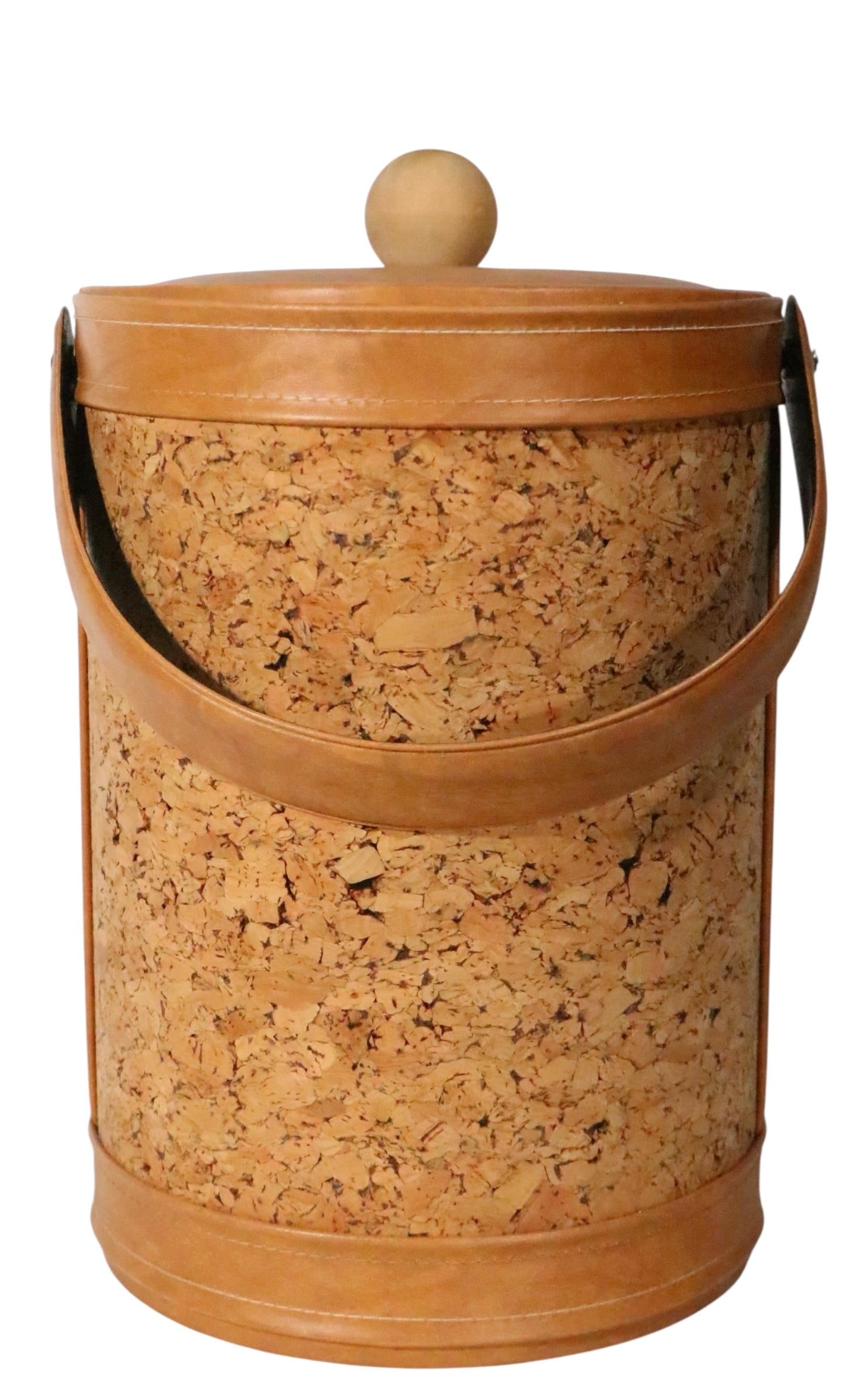 Cork and Vinyl Ice Bucket by Georges Briad, Circa 1970's - 11