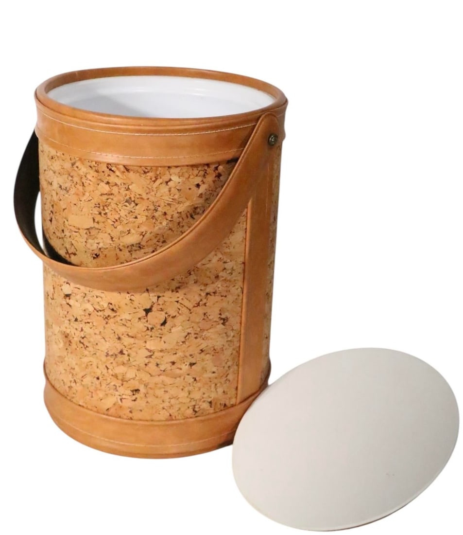 Cork and Vinyl Ice Bucket by Georges Briad, Circa 1970's - 3