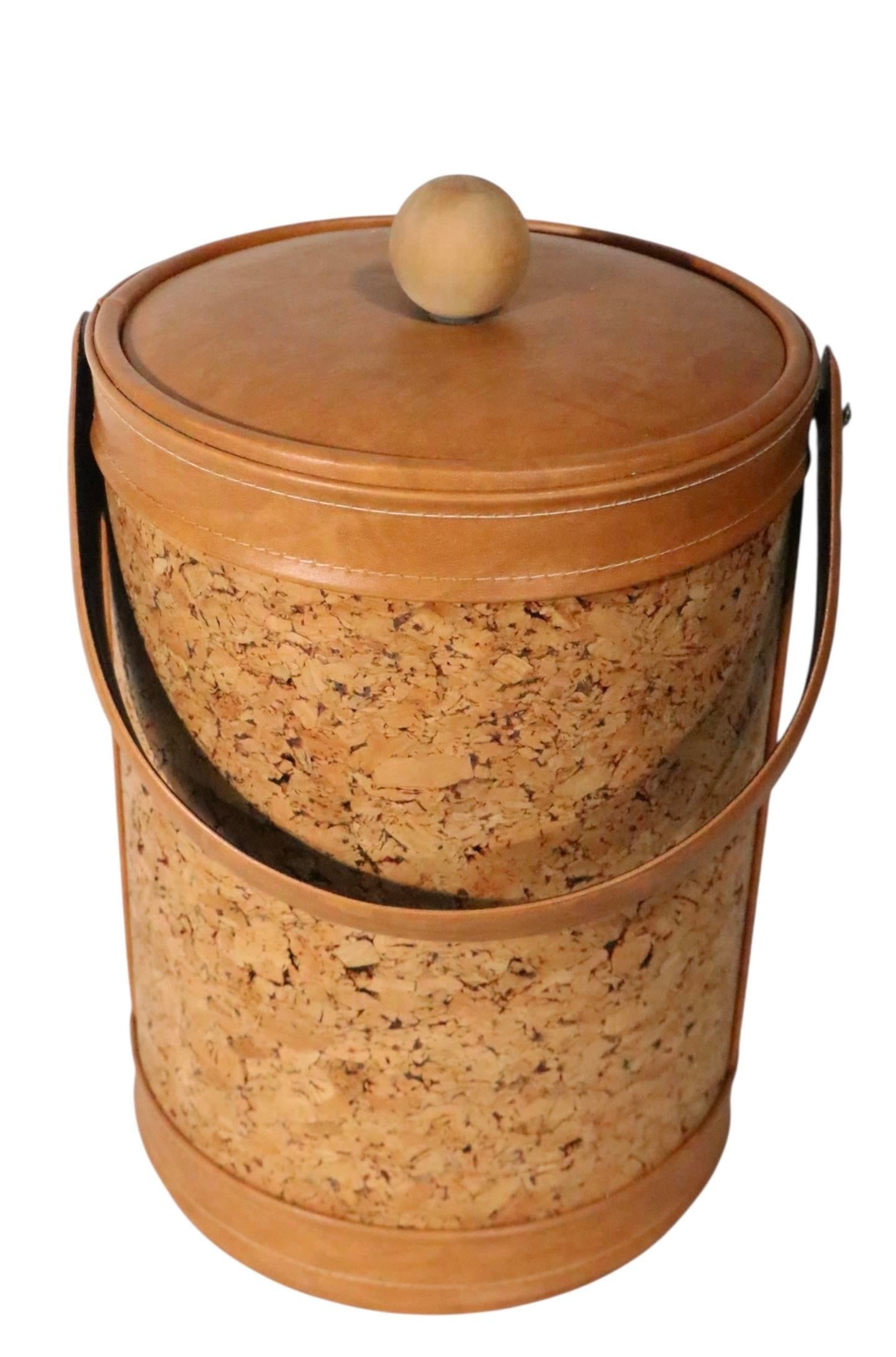 Cork and Vinyl Ice Bucket by Georges Briad, Circa 1970's - 6
