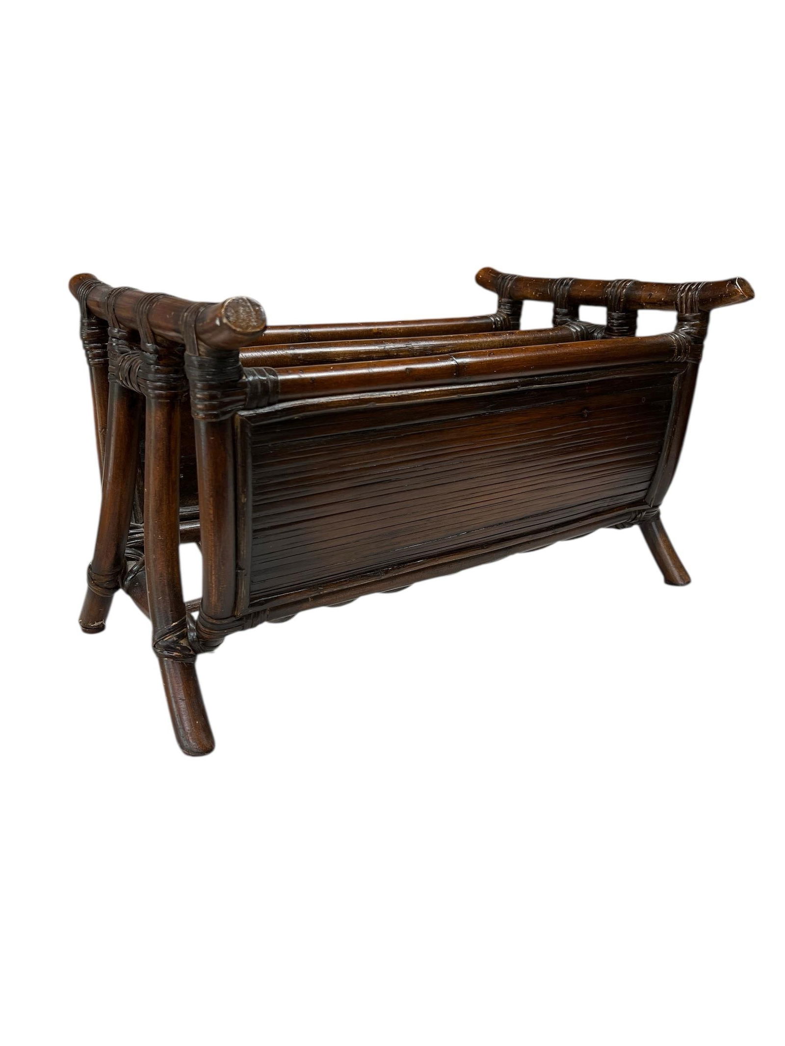 Rattan and Split Reed Magazine Rack - 2