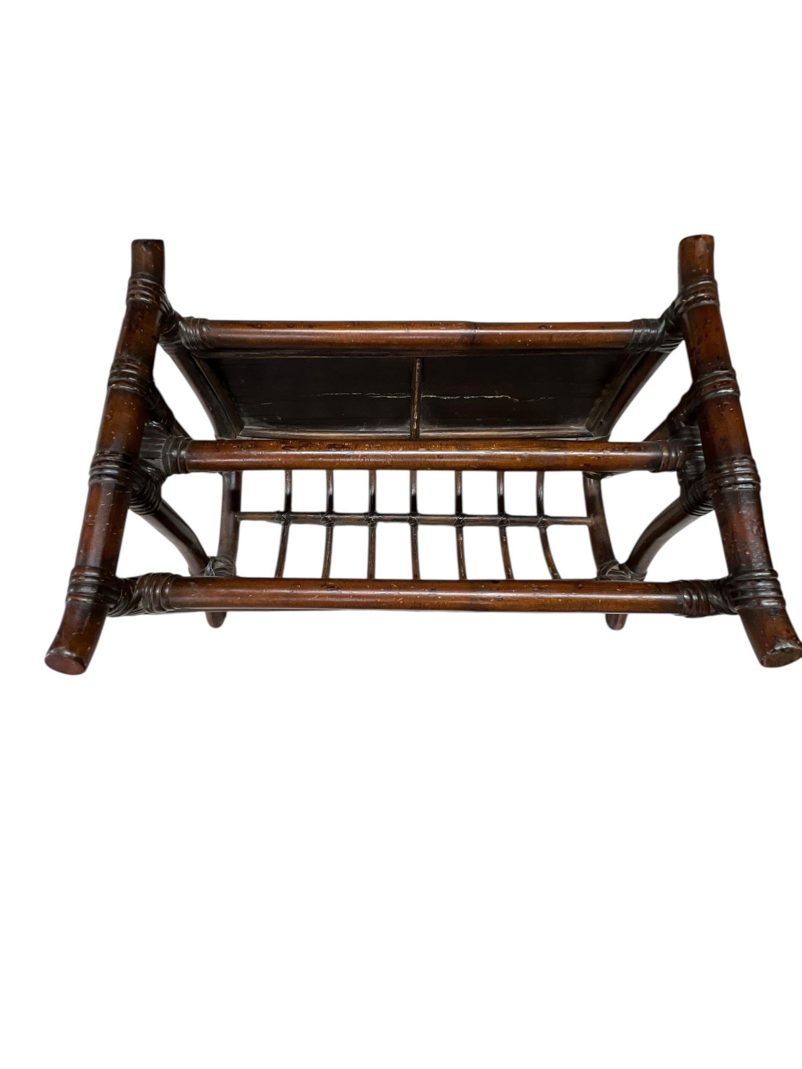 Rattan and Split Reed Magazine Rack - 3