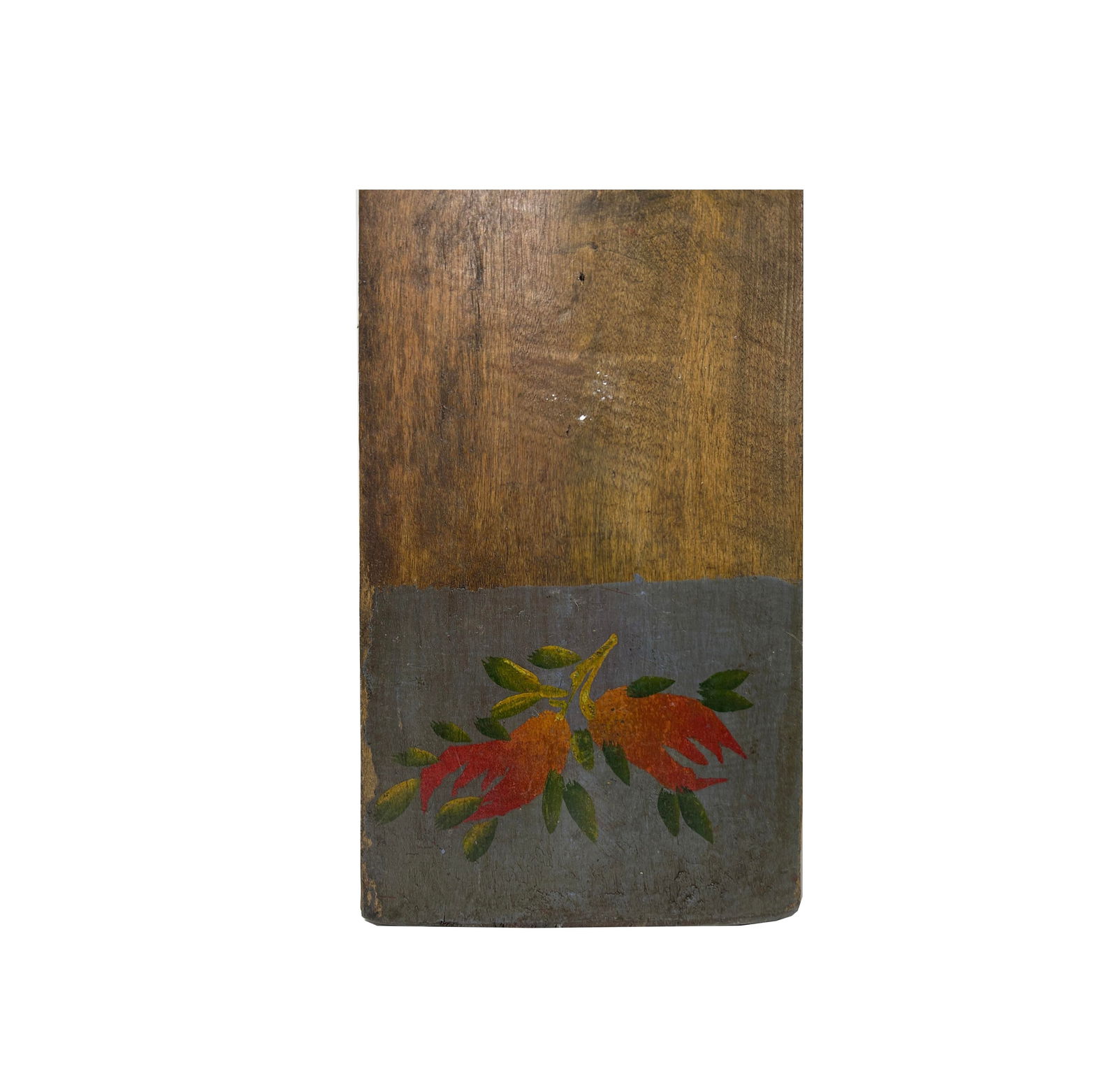 Vintage Restored Gray Blue Flower Graphic Washing Board Wood Panel Art - 3