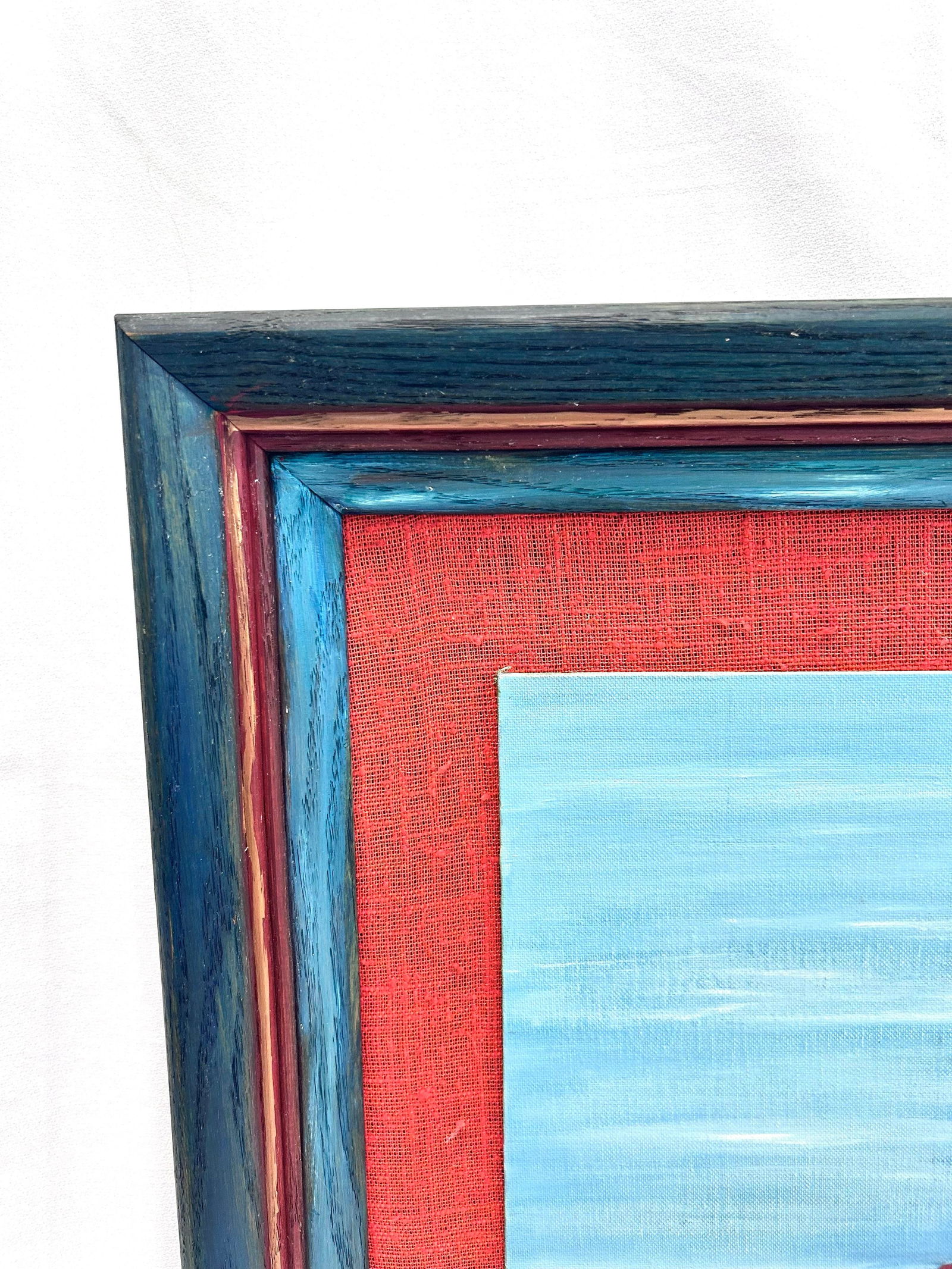 1970s Vintage Nautical Folk Art Painting Sailboat Ocean, Framed - 7