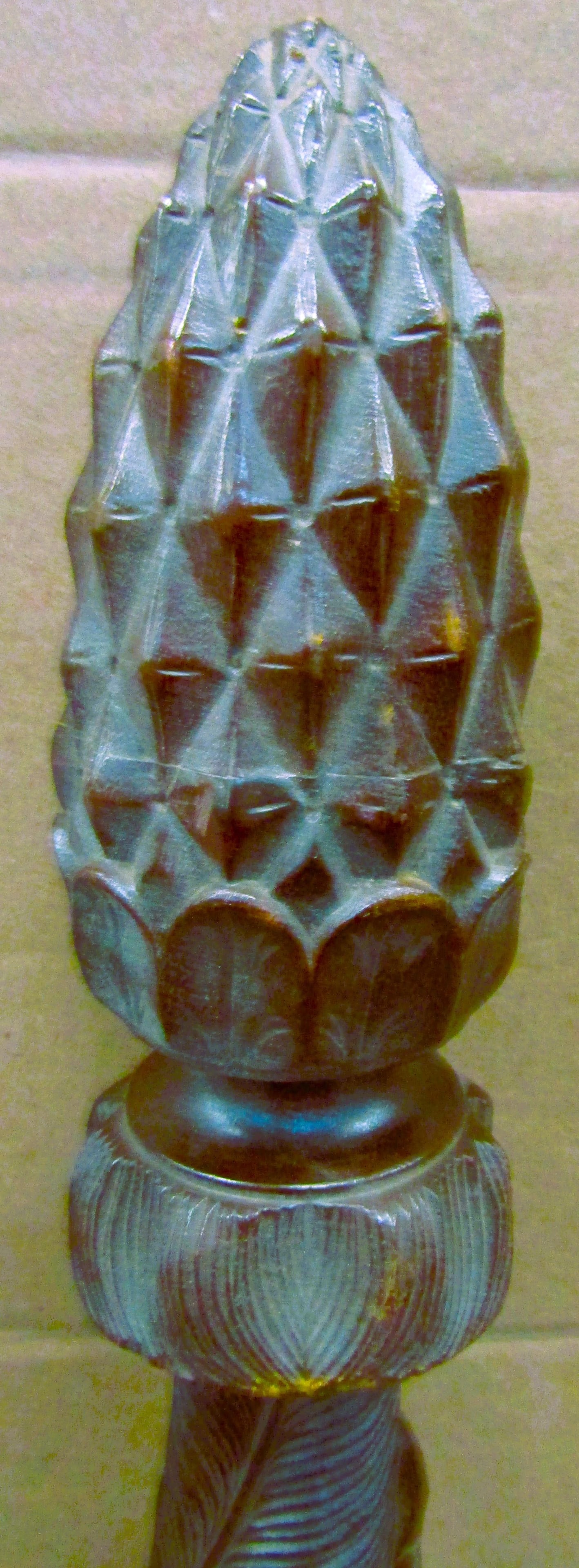 Antique Mahogany Carved Pineapple and Acanthus Leaf Wood Salvage Headboard - 2