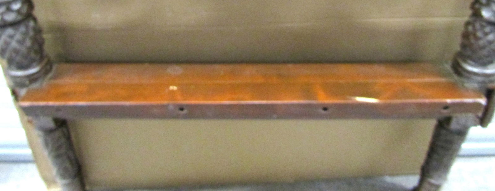 Antique Mahogany Carved Pineapple and Acanthus Leaf Wood Salvage Headboard - 7