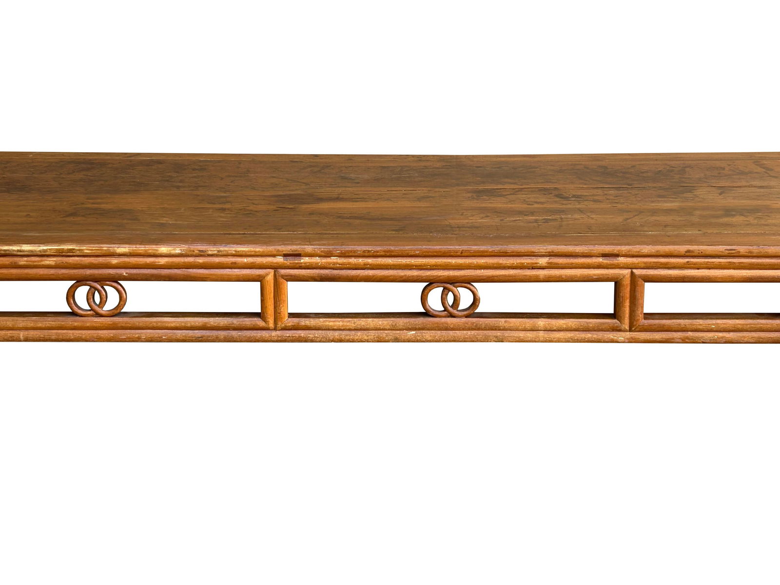 Vintage Chinese Simple Ming Style Coins Apron Rectangular Coffee Table - 11