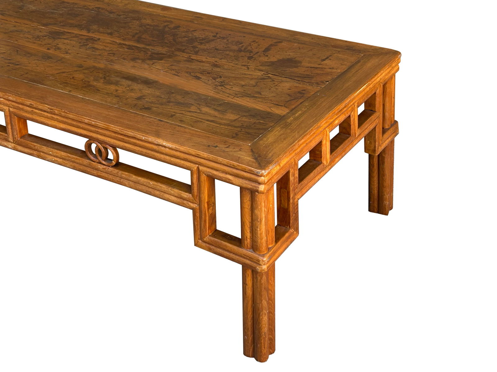 Vintage Chinese Simple Ming Style Coins Apron Rectangular Coffee Table - 7