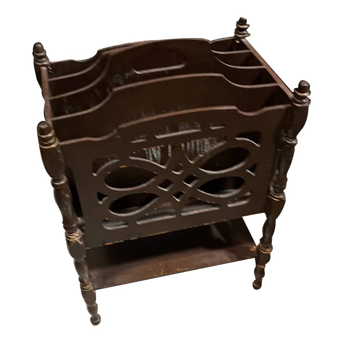 1970s Wooden Carved Magazine Rack: Up for consideration is a beautiful wooden magazine rack. This would look lovely on display in your home and it is a great find for the interior design enthusiast. Please check out my other listings!