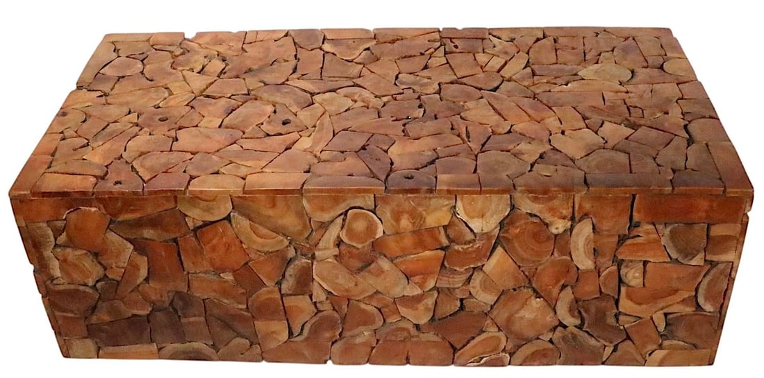 Boho Style Sliced Wood CoffeeTable Made in Indonesia - 4