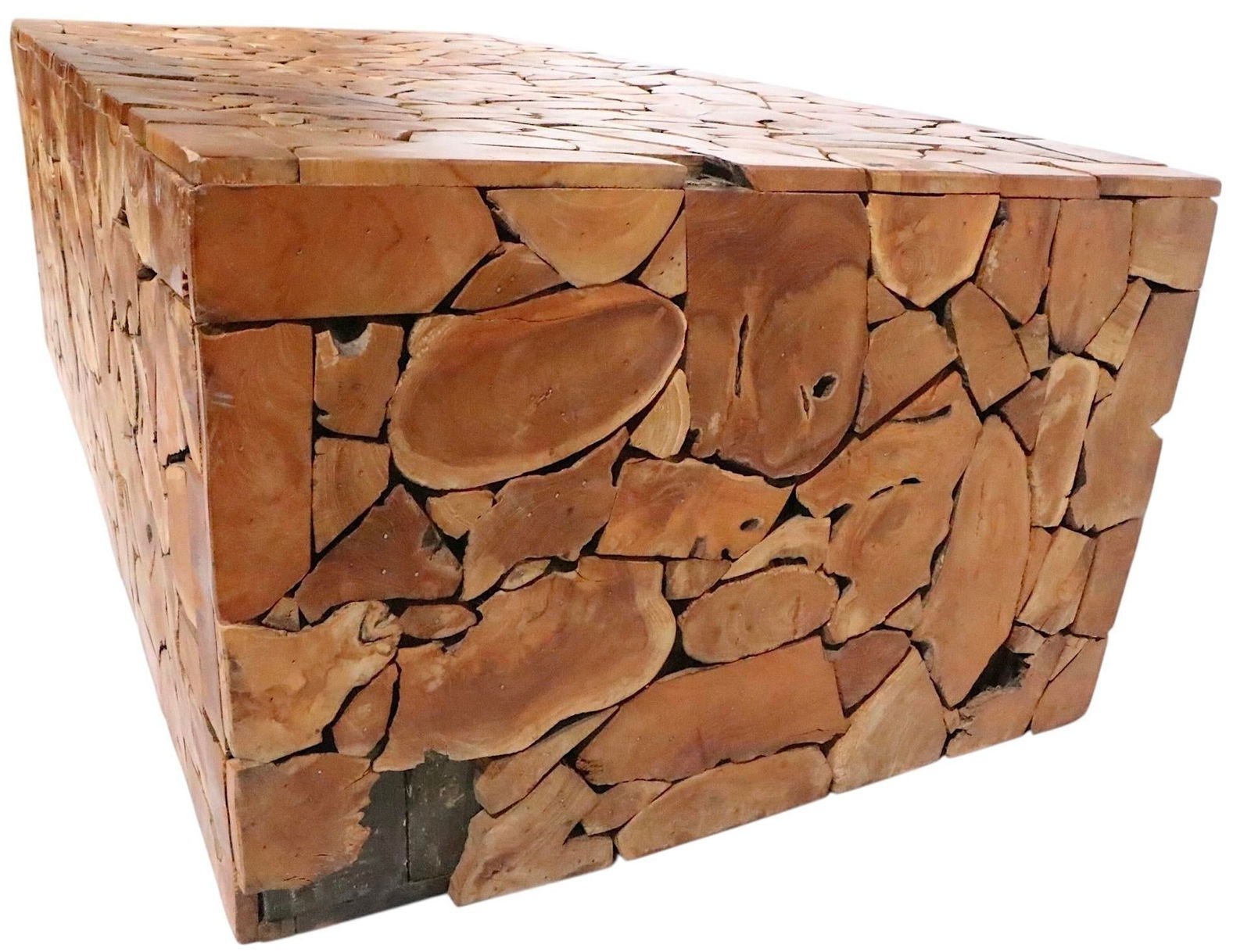 Boho Style Sliced Wood CoffeeTable Made in Indonesia - 7