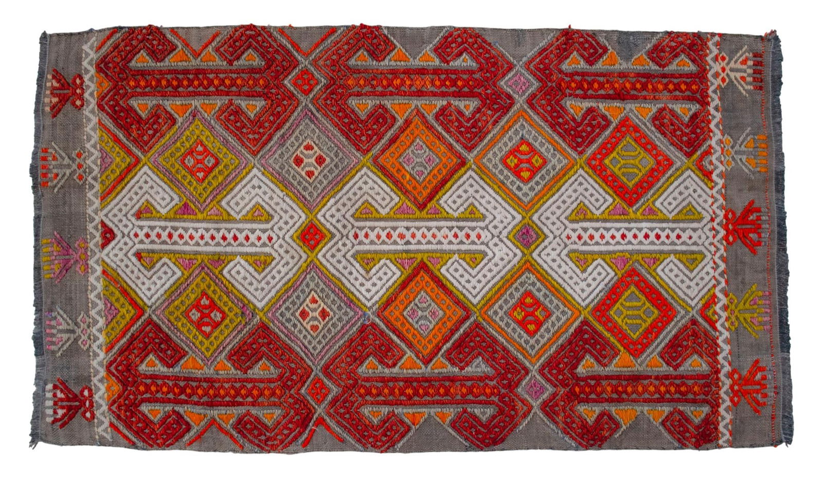 Hand-Made Braided Turkish Small Rug Jajim Kilim - 1"²7"³ × 2"²9"³ - 7