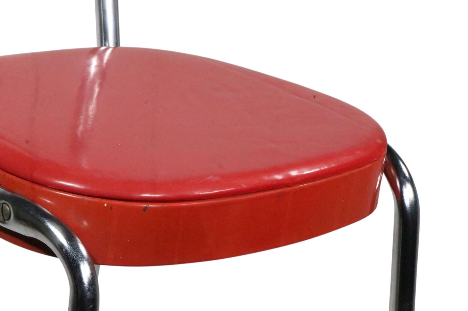 Mid 20th Century VintageMid Century Chrome and Red Counter Stool by Cosco - 11