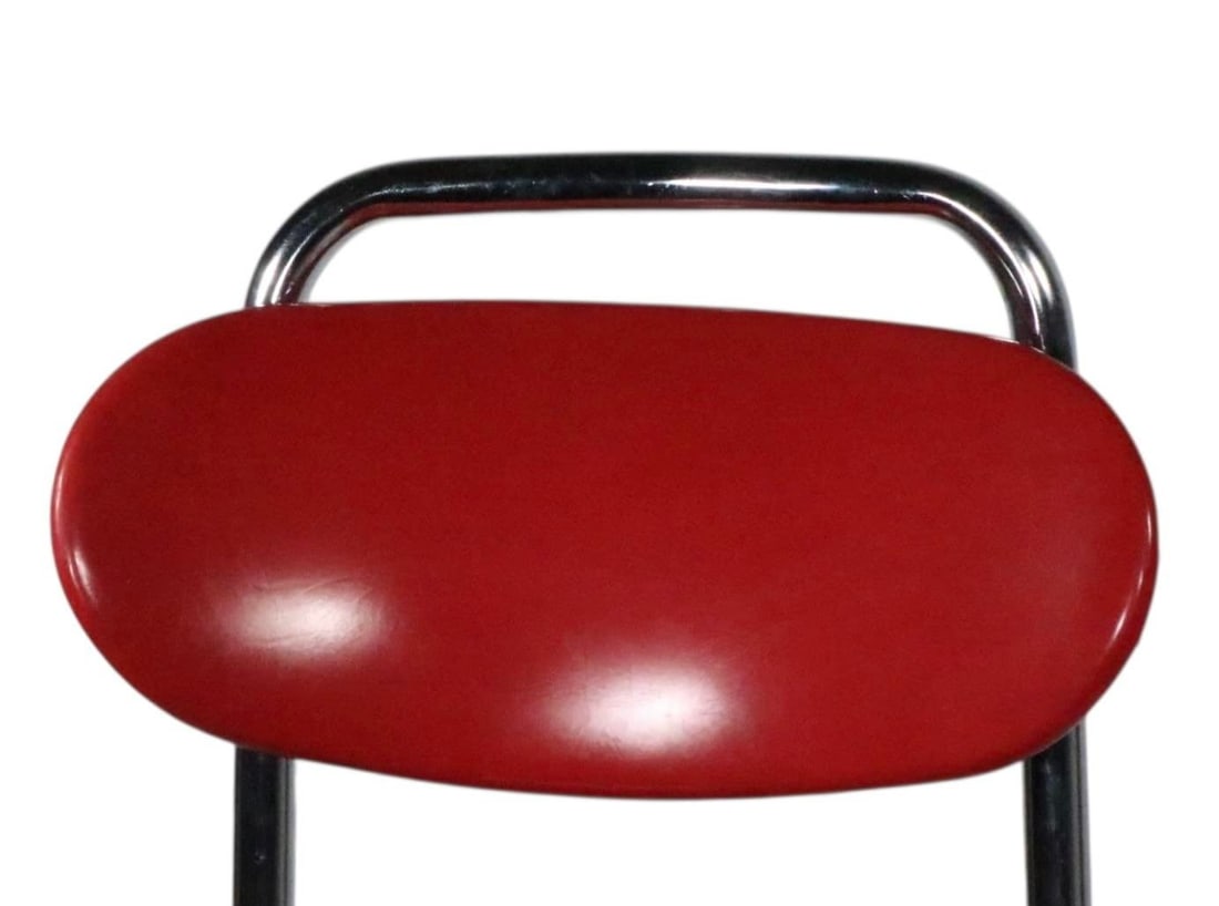 Mid 20th Century VintageMid Century Chrome and Red Counter Stool by Cosco - 3