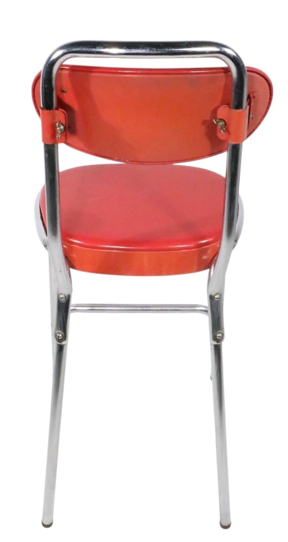 Mid 20th Century VintageMid Century Chrome and Red Counter Stool by Cosco - 5