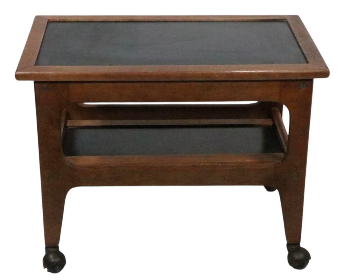 Mid Century Scandinavian Modern Two Tier Rolling Cart C. 1950/60's - 9